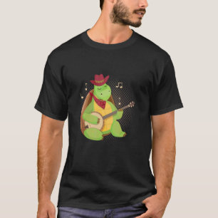 Turtle Animals som spelar Banjos Music Strings Ins T Shirt