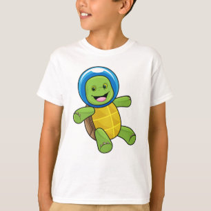 Turtle as Astronaut med Glass boll T Shirt
