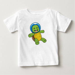 Turtle as Astronaut med Glass boll T Shirt
