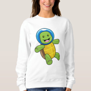 Turtle as Astronaut med Glass boll T Shirt