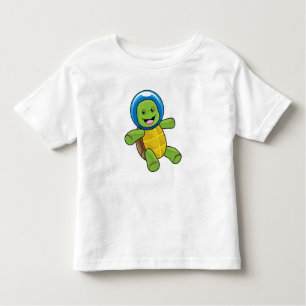 Turtle as Astronaut med Glass boll T Shirt