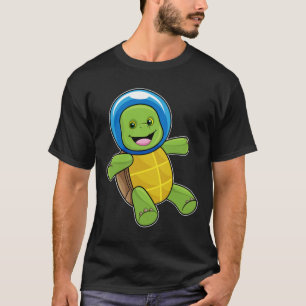 Turtle as Astronaut med Glass boll T Shirt