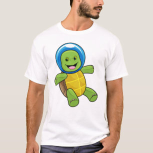 Turtle as Astronaut med Glass boll T Shirt