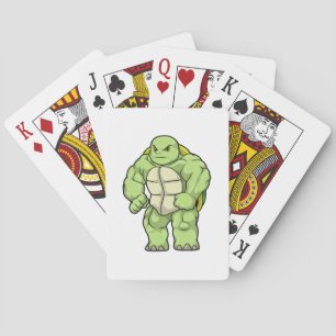 Turtle as Bodybuilding der with Six pack Casinokort