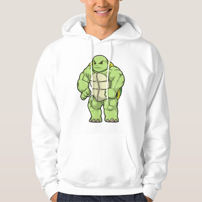 Turtle as Bodybuilding der with Six pack Hoodie (Framsida)