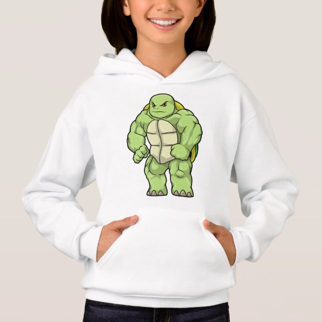 Turtle as Bodybuilding der with Six pack T Shirt (Framsida)