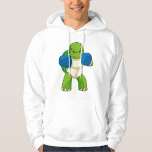 Turtle as Boxer with Boxing handskar Hoodie