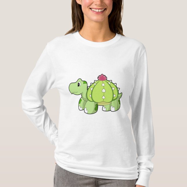 Turtle as Cactus T Shirt (Framsida)