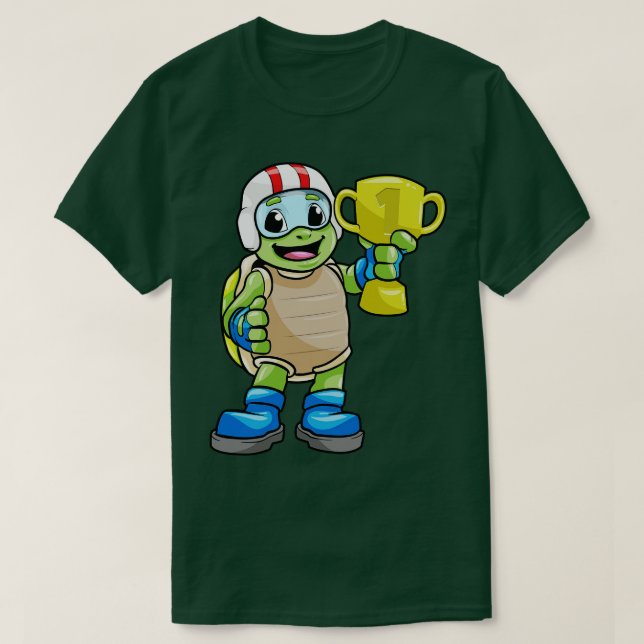 Turtle as Champion med Trophy T Shirt (Design framsida)