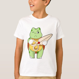 Turtle as Hairdresser with Scissors T Shirt