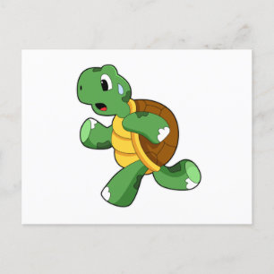 Turtle as Joggare at Running Vykort