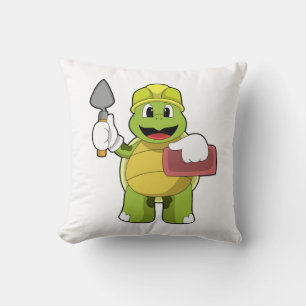 Turtle as Mason med Stone Kudde