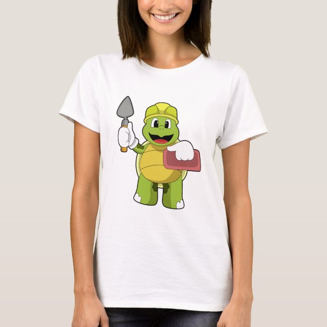 Turtle as Mason med Stone T Shirt (Framsida)