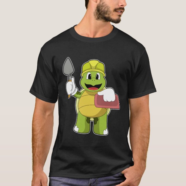 Turtle as Mason med Stone T Shirt (Framsida)