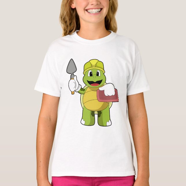 Turtle as Mason med Stone T Shirt (Framsida)