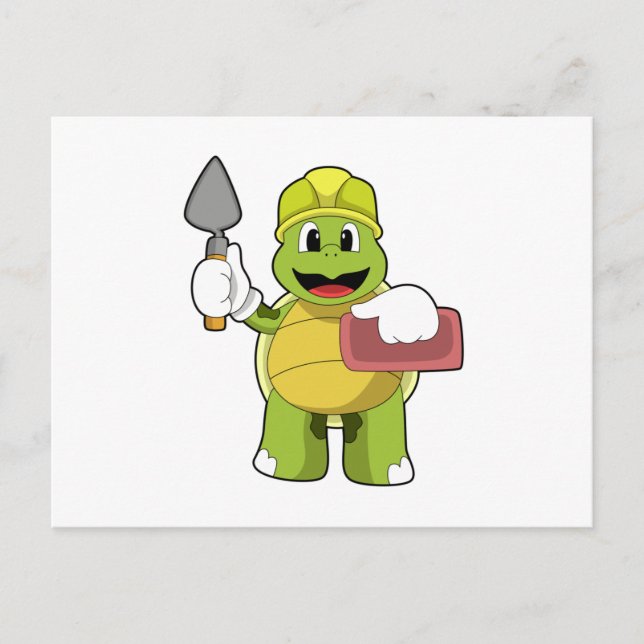 Turtle as Mason med Stone Vykort (Framsida)