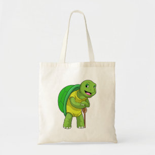 Turtle as Pensione with Walking stick stick Tygkasse