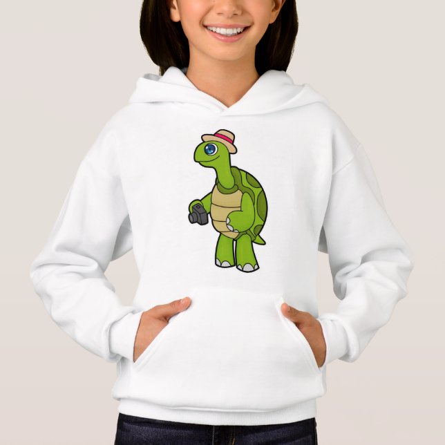 Turtle as Photographer with Camera T Shirt (Framsida)