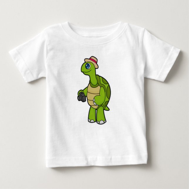 Turtle as Photographer with Camera T Shirt (Framsida)