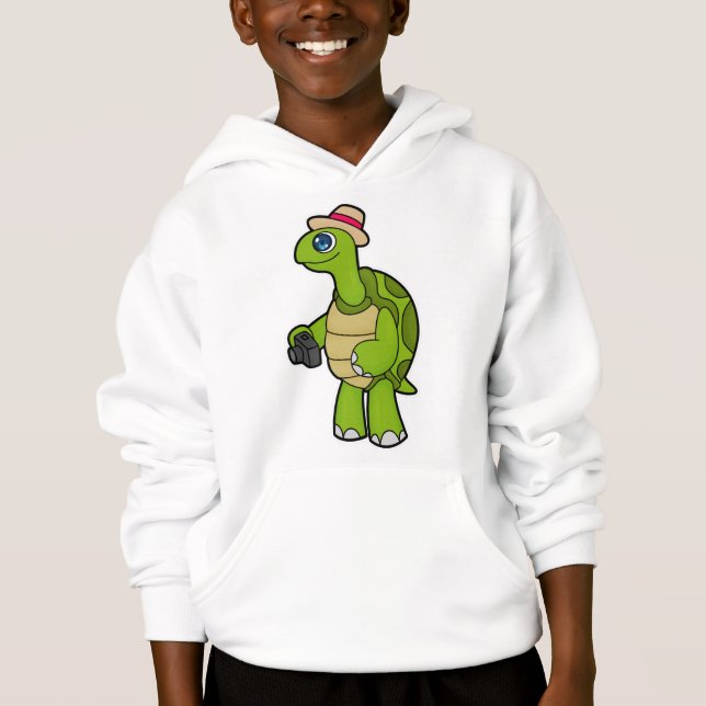 Turtle as Photographer with Camera T Shirt (Framsida)