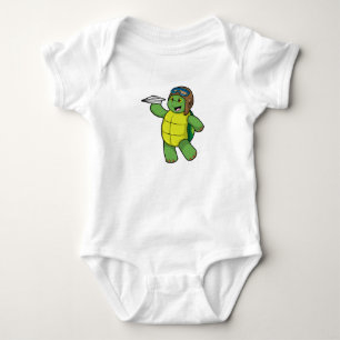 Turtle as Pilot med Pappra flygplan T Shirt