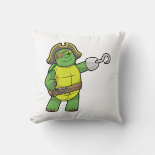 Turtle as Pirat med Hooking hand & Öga patch Kudde