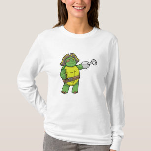 Turtle as Pirat med Hooking hand & Öga patch T Shirt
