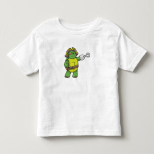 Turtle as Pirat med Hooking hand & Öga patch T Shirt
