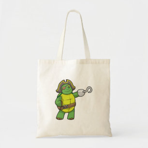 Turtle as Pirat med Hooking hand & Öga patch Tygkasse