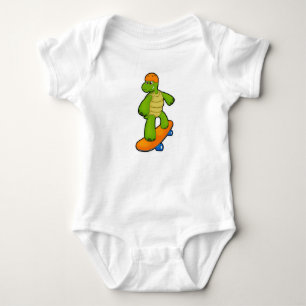 Turtle as Skateboarder with Skateboard & Helmet T Shirt