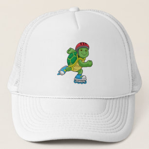 Turtle as Skater with Inline skates & Helmet Keps