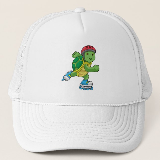 Turtle as Skater with Inline skates & Helmet Keps (Framsida)