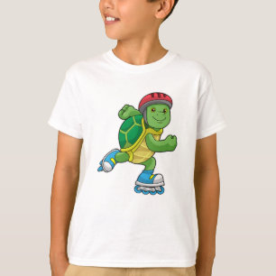 Turtle as Skater with Inline skates & Helmet T Shirt