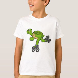 Turtle as Skater with Roller skates T Shirt