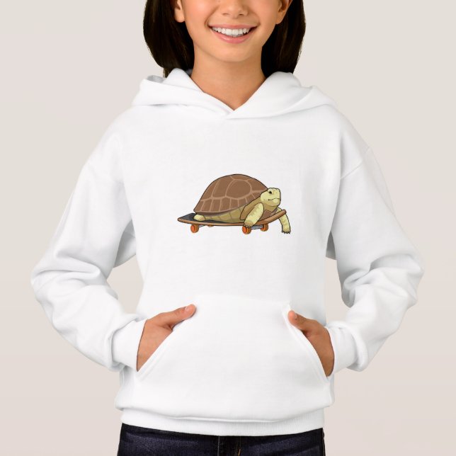 Turtle as Skater with Skateboard T Shirt (Framsida)