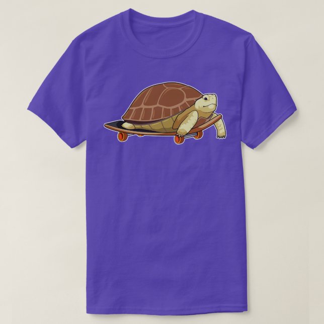 Turtle as Skater with Skateboard T Shirt (Design framsida)