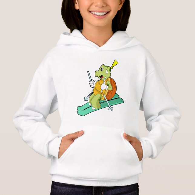 Turtle as Skier with Ski T Shirt (Framsida)