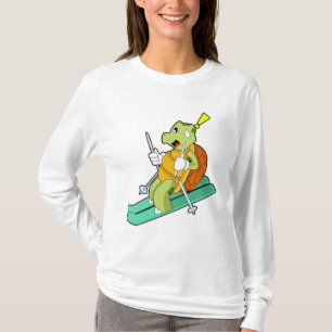 Turtle as Skier with Ski T Shirt