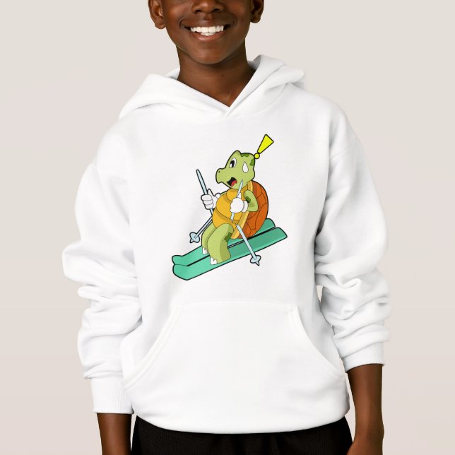 Turtle as Skier with Ski T Shirt (Framsida)