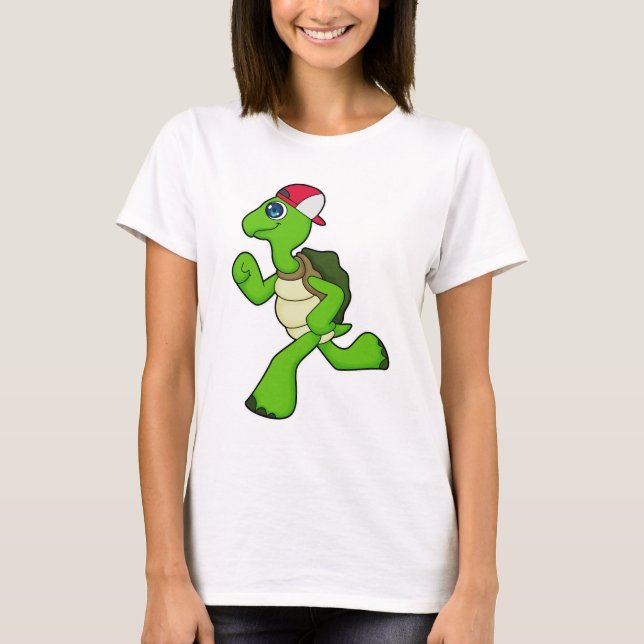 Turtle as Springer with Cap T Shirt (Framsida)