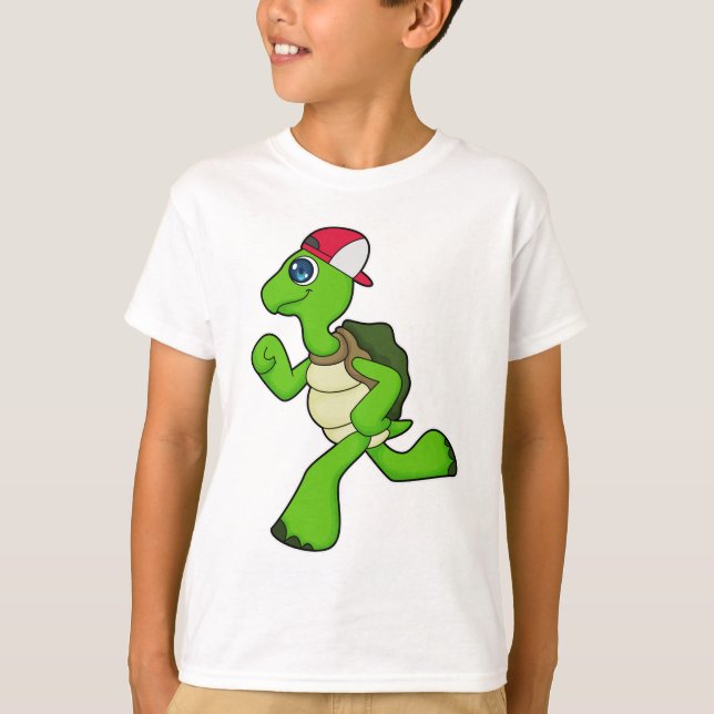 Turtle as Springer with Cap T Shirt (Framsida)