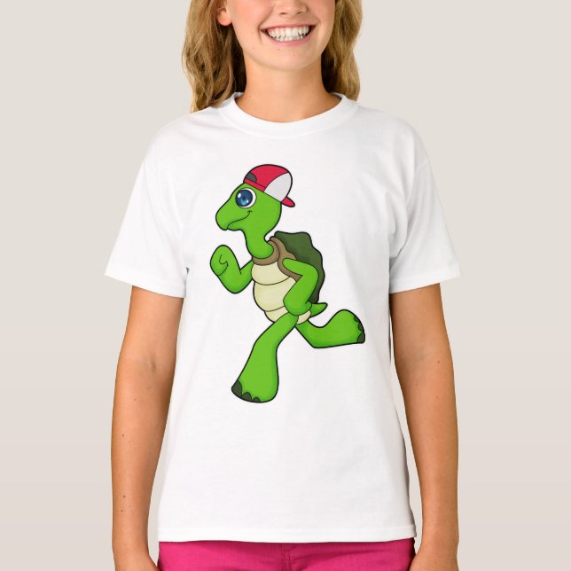 Turtle as Springer with Cap T Shirt (Framsida)