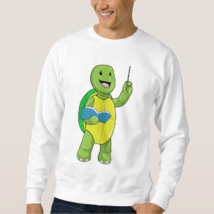 Turtle as Teacher with Bok & Pointer Lång Ärmad Tröja