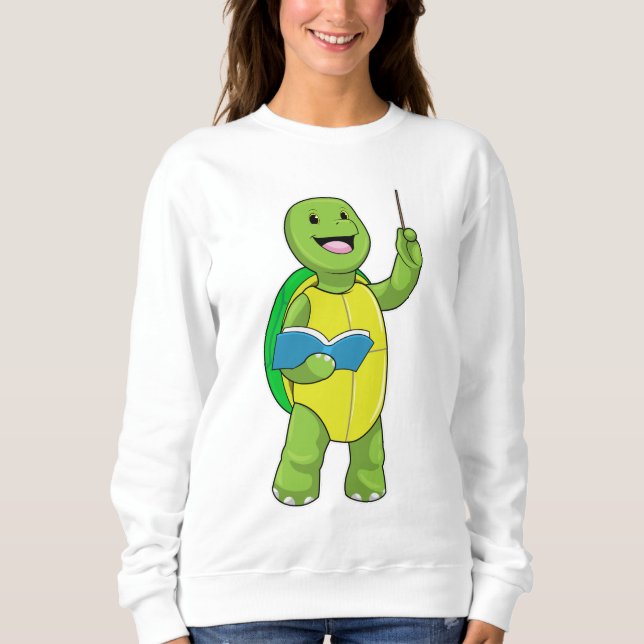 Turtle as Teacher with Bok & Pointer T Shirt (Framsida)