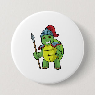 Turtle as Warrior with Spear & Helmet Knapp