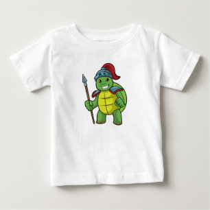 Turtle as Warrior with Spear & Helmet T Shirt
