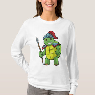 Turtle as Warrior with Spear & Helmet T Shirt