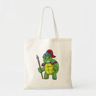Turtle as Warrior with Spear & Helmet Tygkasse