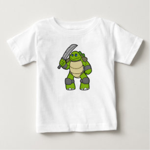 Turtle as Warrior with Sword T Shirt