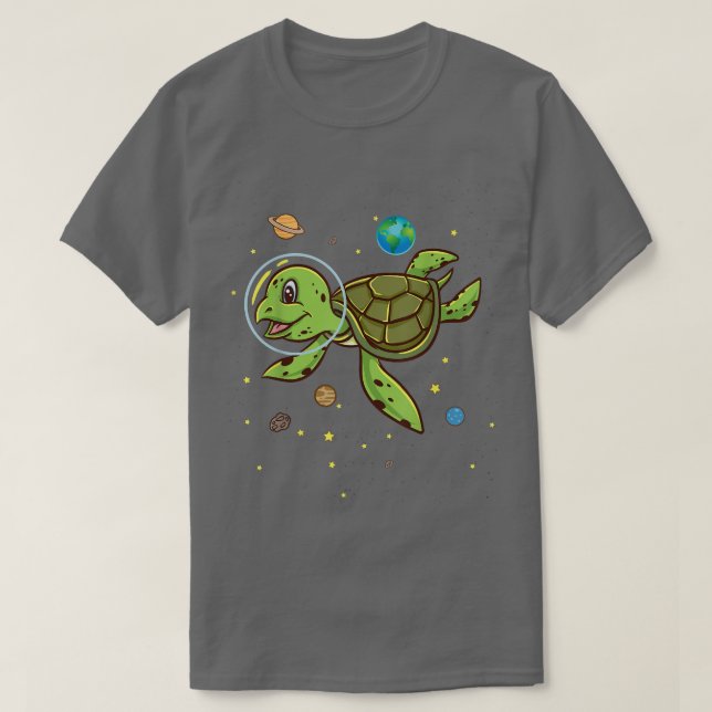 Turtle Astronaut Turtle Älskare for Turtle Animal  T Shirt (Design framsida)